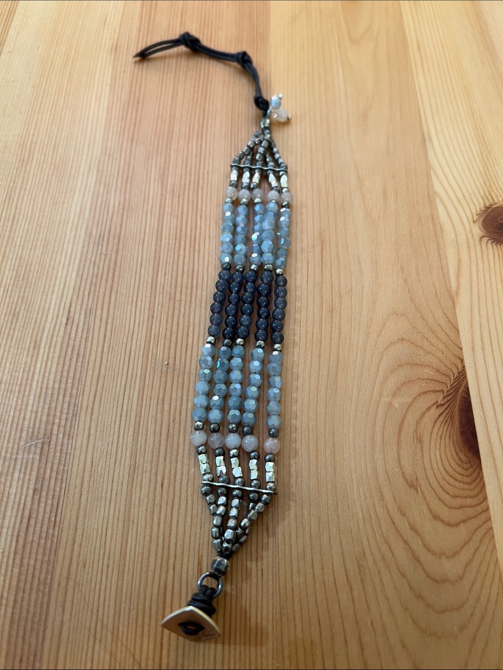 Nakamol Blue and Grey 5 Strand Bracelet